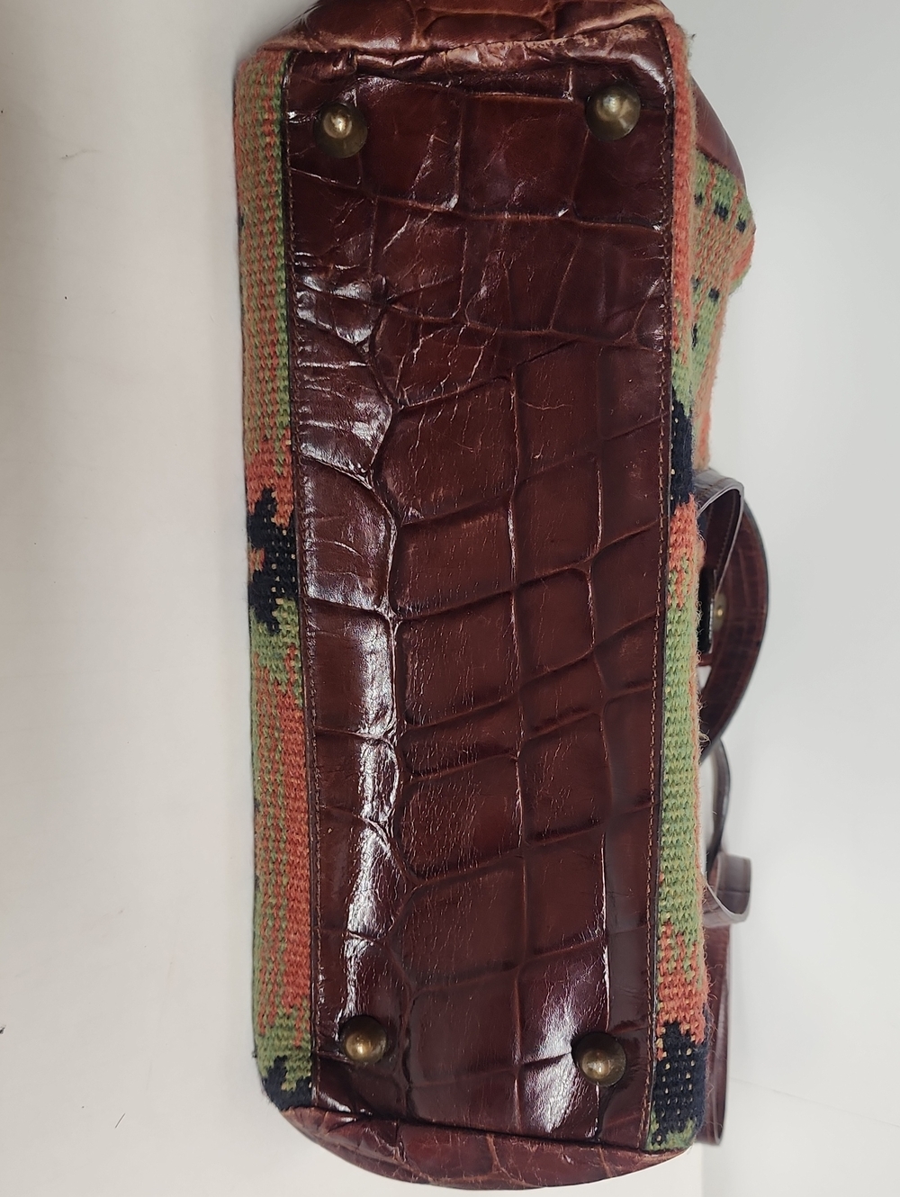 Danielle Nicole Vtg Made In Italy Brown Leather Interior Doctors Style Handbag - Picture 16 of 16